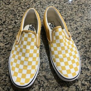 Checkered yellow vans /excellent condition. Worn once, look brand new